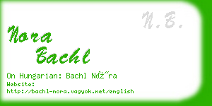 nora bachl business card